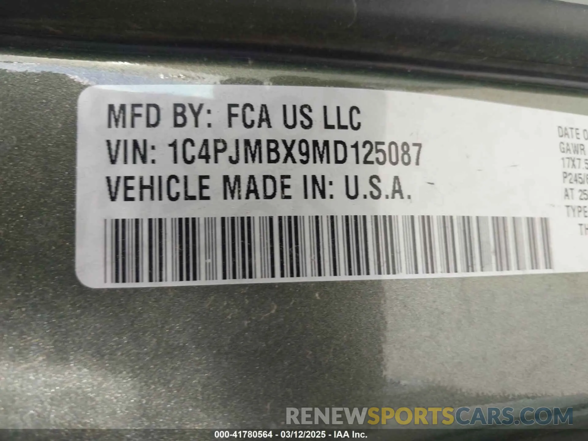 9 Фотография поврежденного автомобиля 1C4PJMBX9MD125087 JEEP CHEROKEE 2021