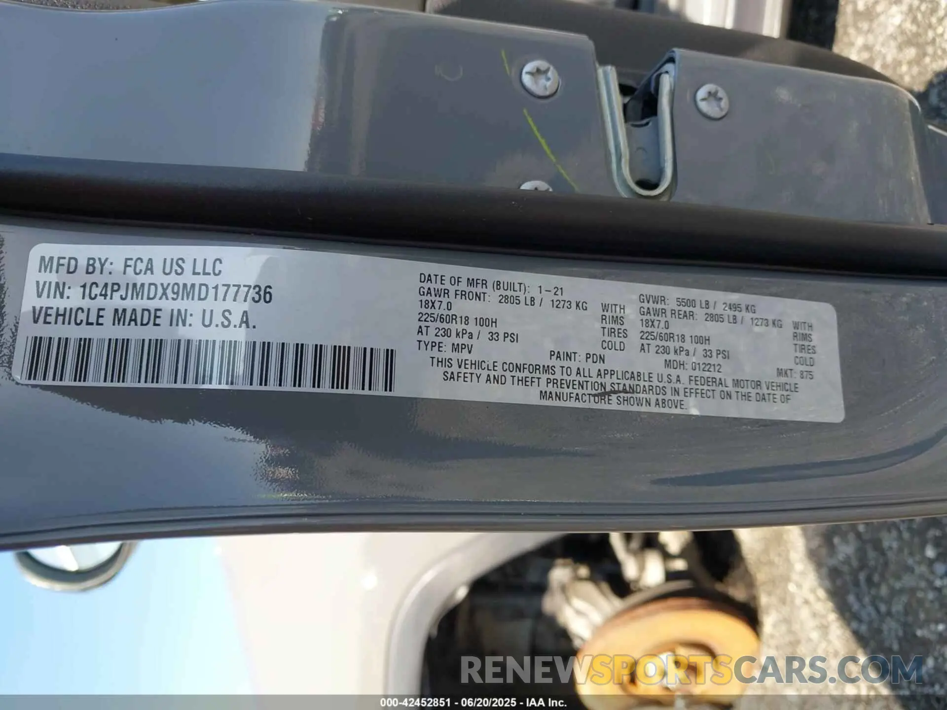 9 Фотография поврежденного автомобиля 1C4PJMDX9MD177736 JEEP CHEROKEE 2021