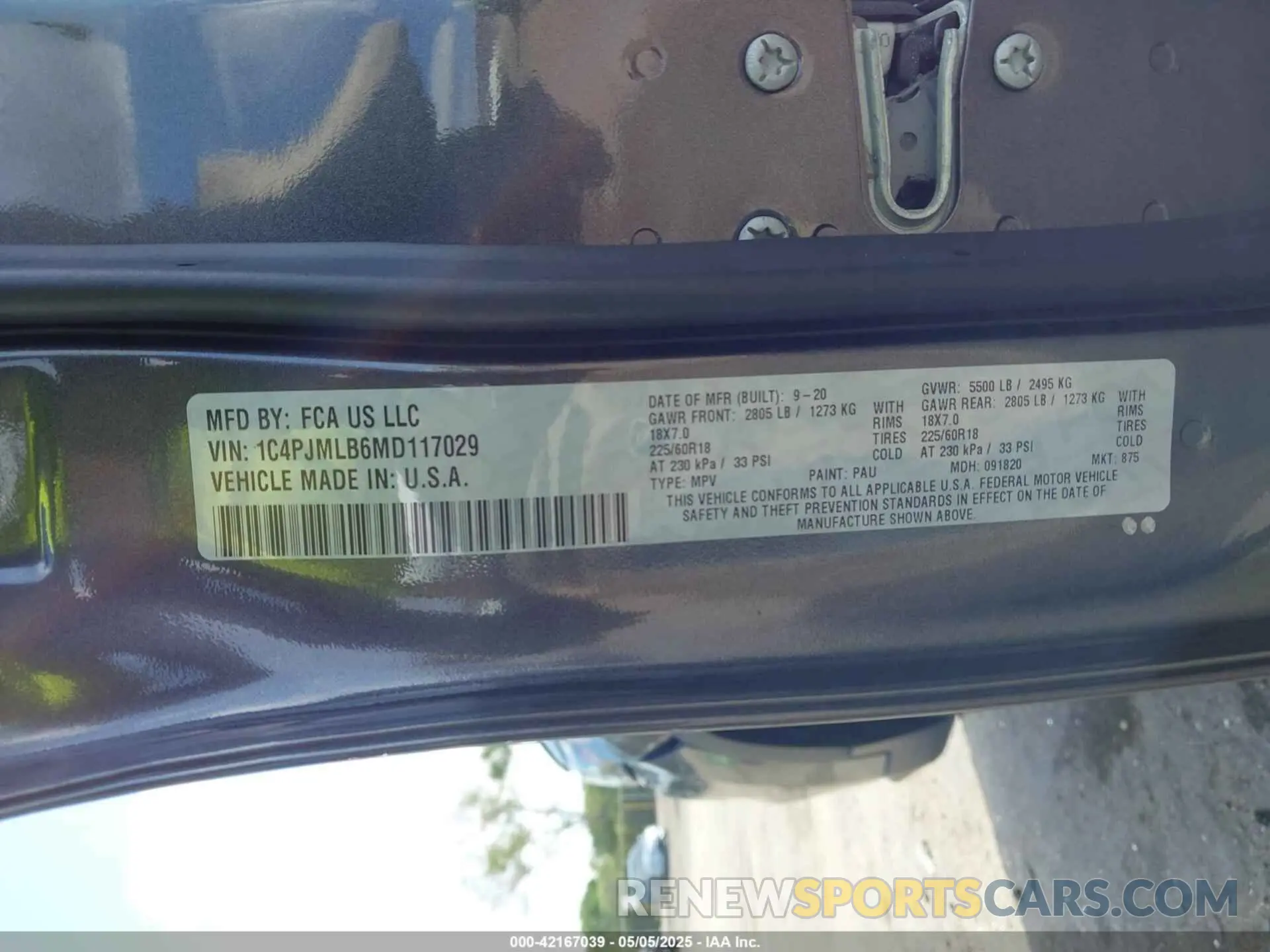 9 Photograph of a damaged car 1C4PJMLB6MD117029 JEEP CHEROKEE 2021