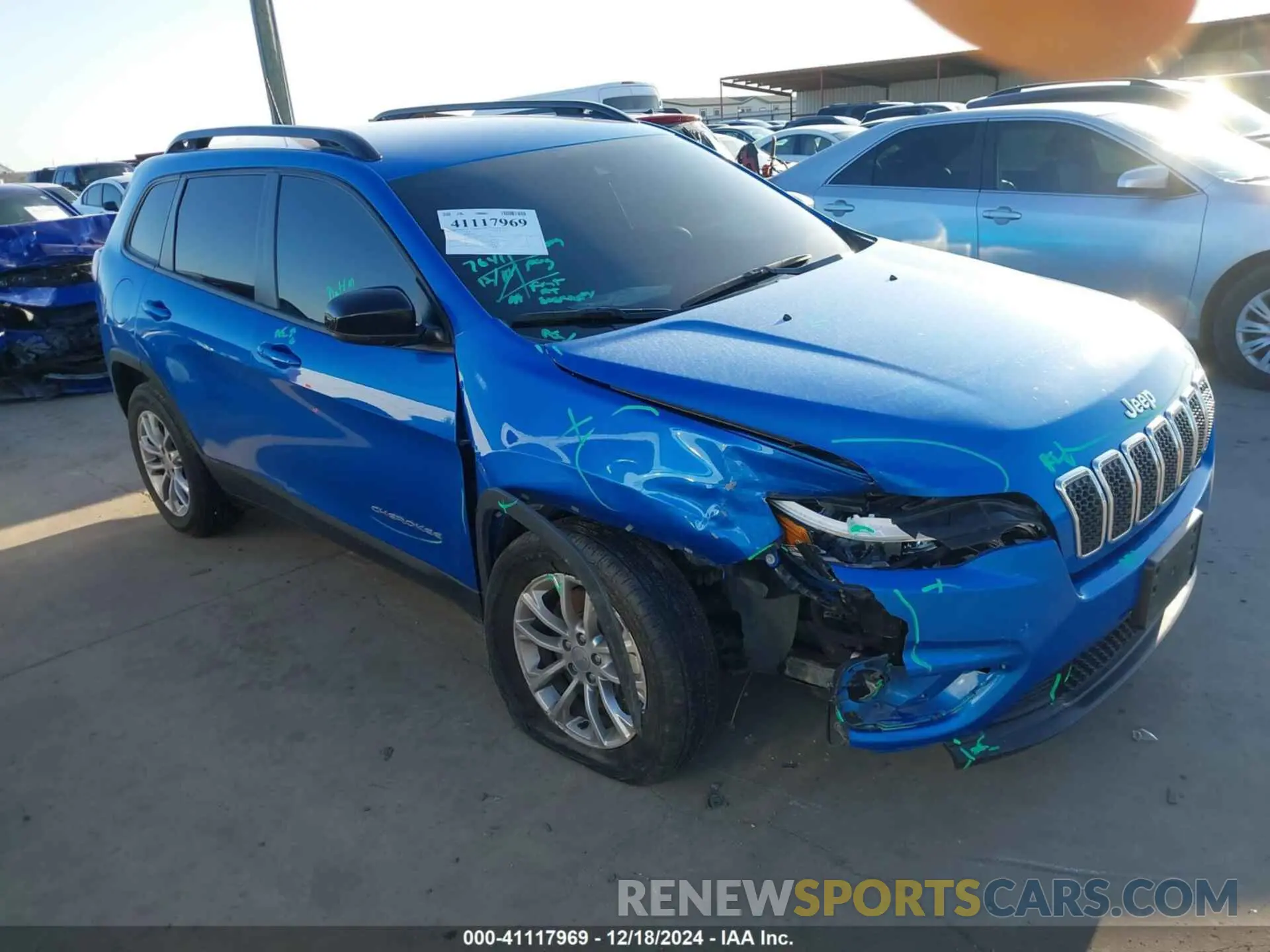 1 Photograph of a damaged car 1C4PJLMX2ND524156 JEEP CHEROKEE 2022