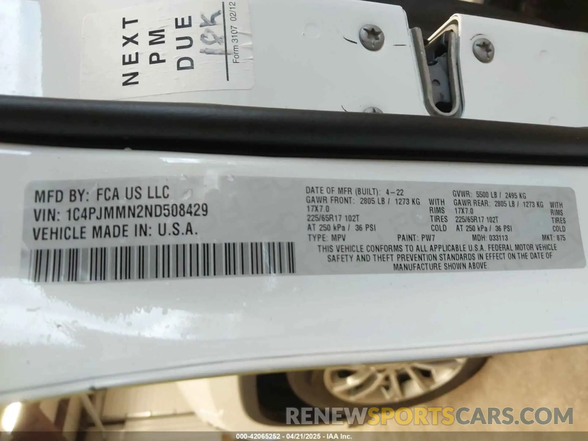 9 Фотография поврежденного автомобиля 1C4PJMMN2ND508429 JEEP CHEROKEE 2022
