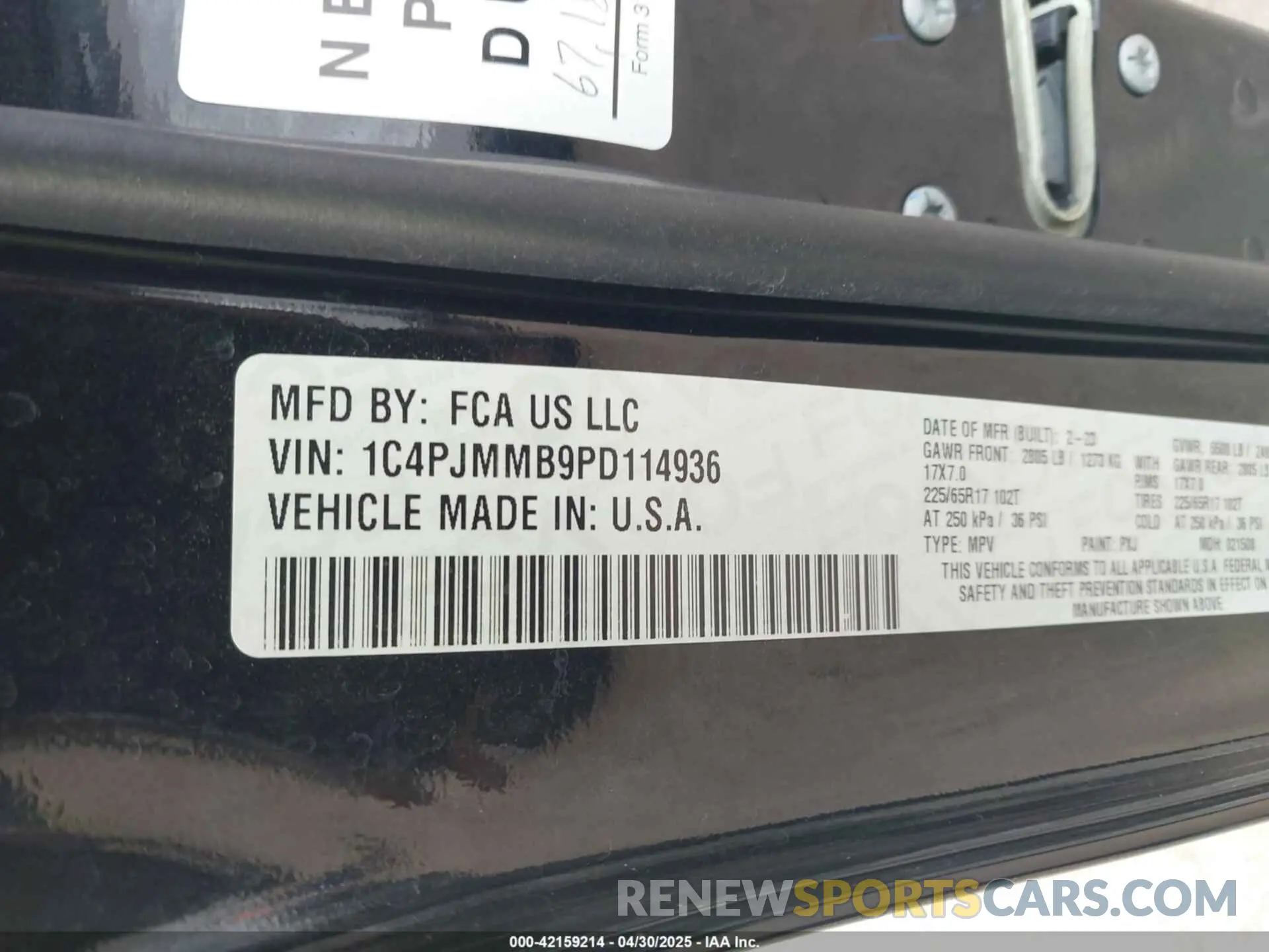 9 Фотография поврежденного автомобиля 1C4PJMMB9PD114936 JEEP CHEROKEE 2023