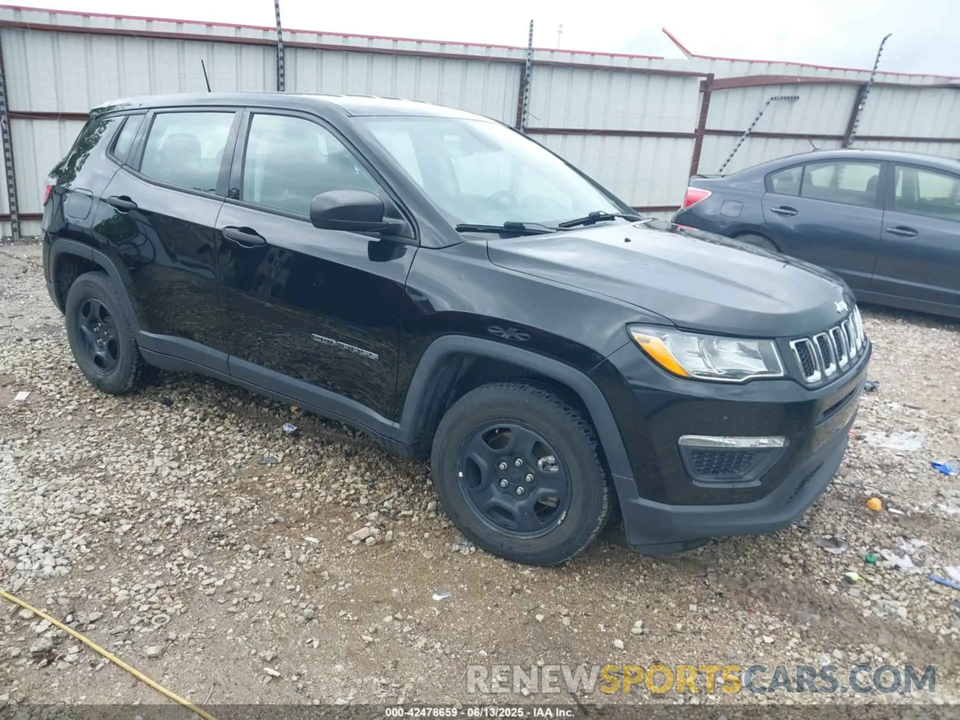 1 Photograph of a damaged car 3C4NJCAB0KT624004 JEEP COMPASS 2019