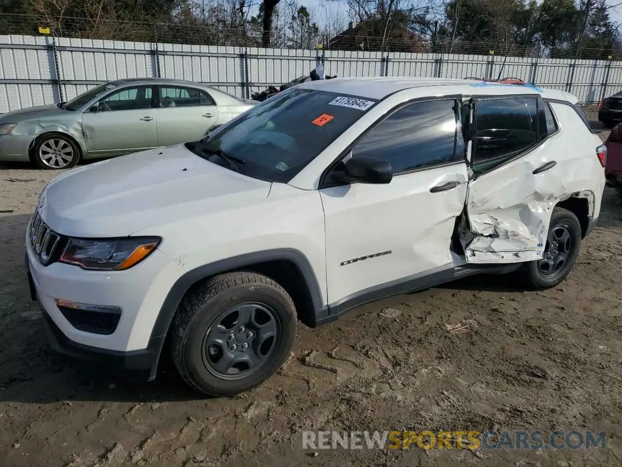 1 Photograph of a damaged car 3C4NJCAB3KT613823 JEEP COMPASS 2019