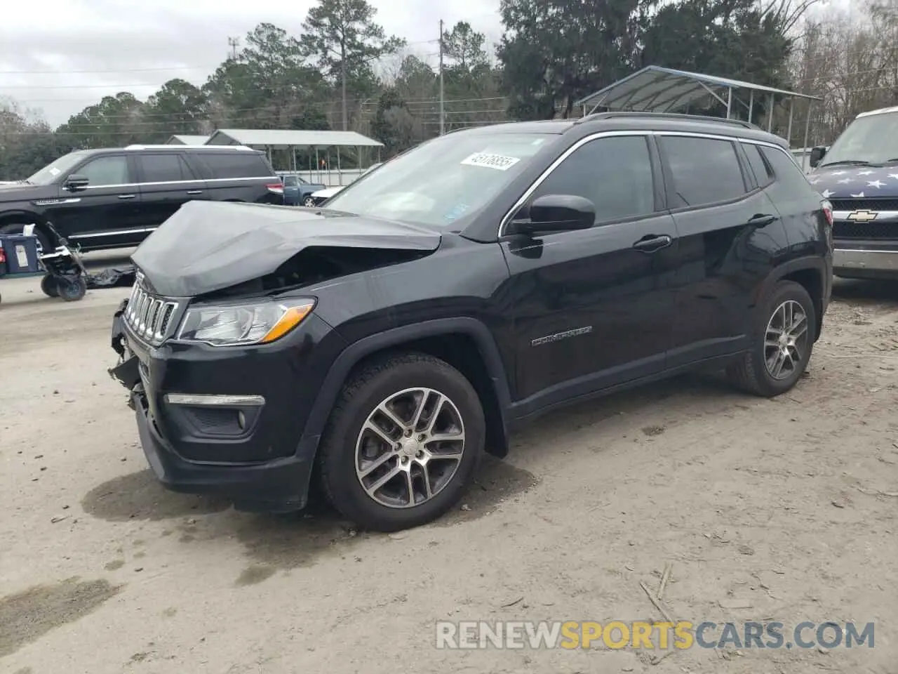 1 Photograph of a damaged car 3C4NJCBB2KT843741 JEEP COMPASS 2019