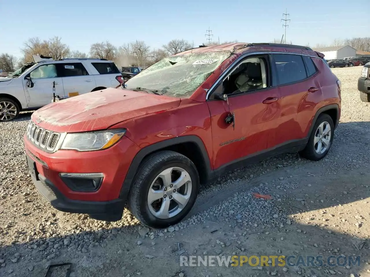 1 Photograph of a damaged car 3C4NJCBB7KT658195 JEEP COMPASS 2019