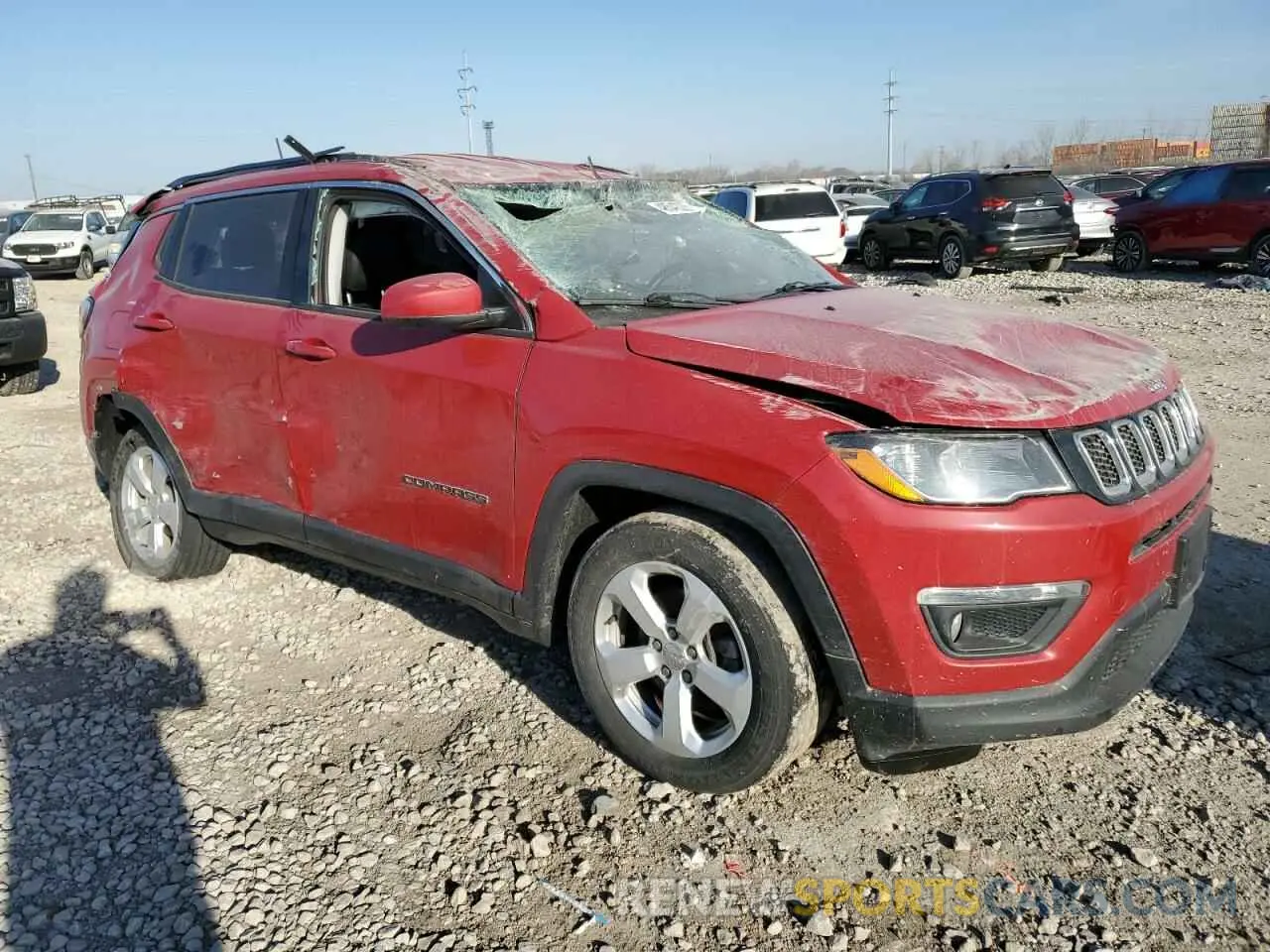 4 Photograph of a damaged car 3C4NJCBB7KT658195 JEEP COMPASS 2019