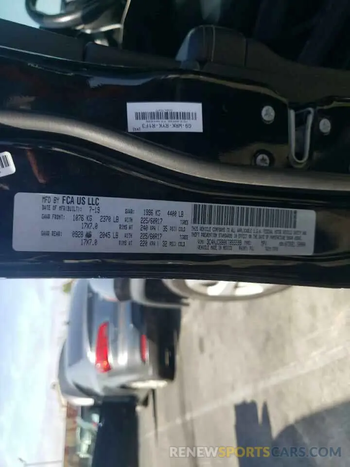 14 Photograph of a damaged car 3C4NJCBB8KT855599 JEEP COMPASS 2019