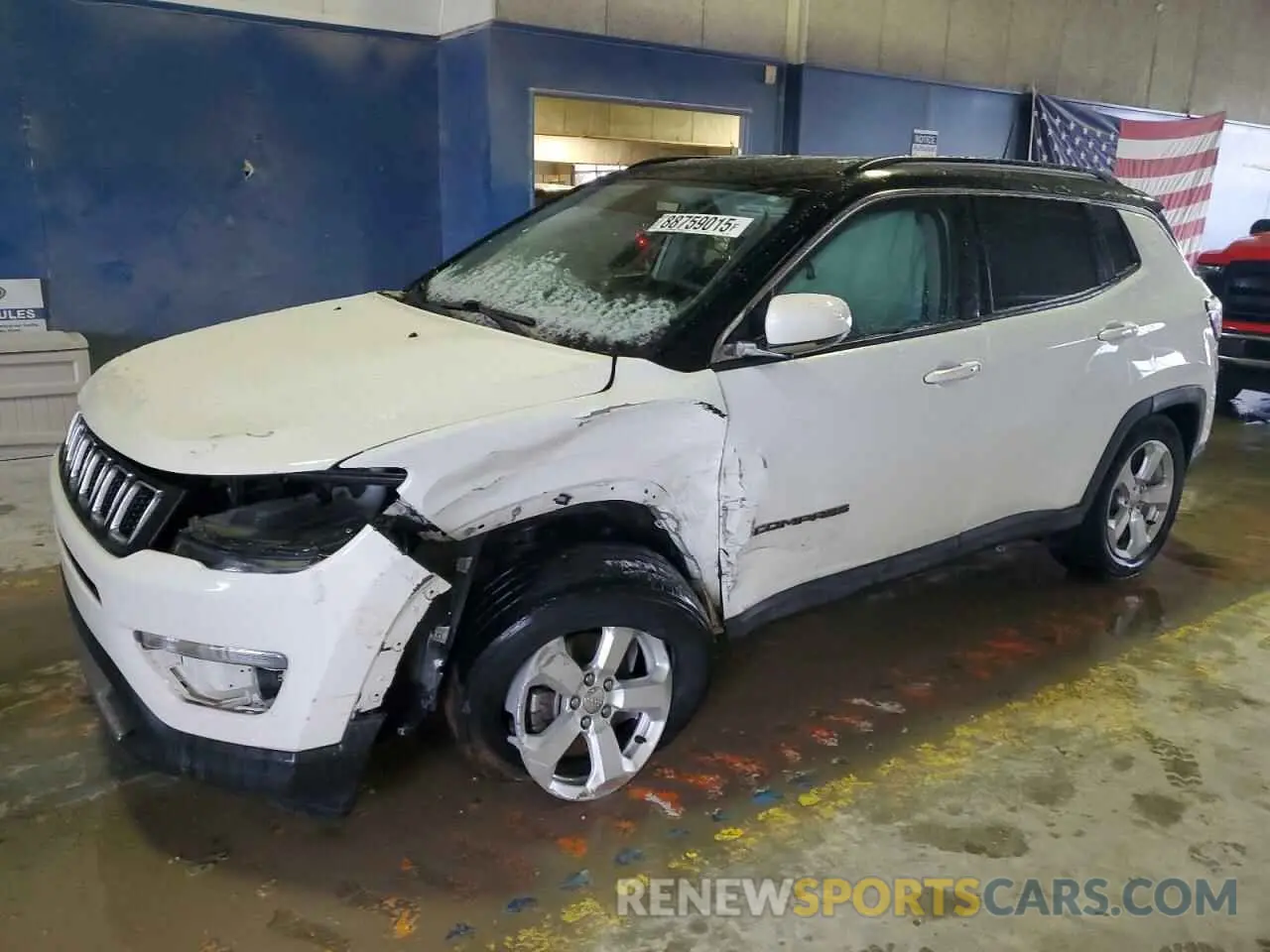 1 Photograph of a damaged car 3C4NJCCB2KT725851 JEEP COMPASS 2019