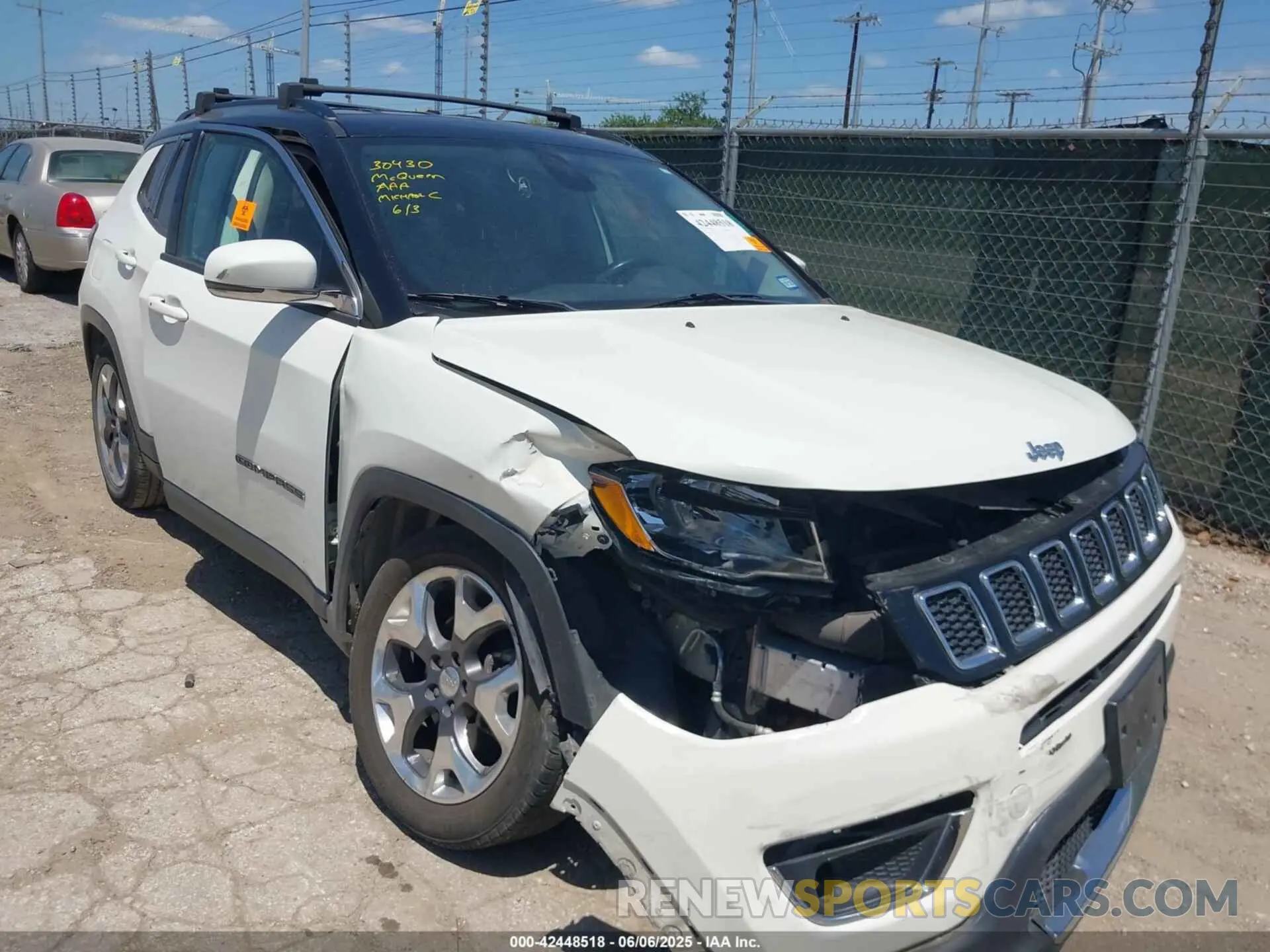 1 Photograph of a damaged car 3C4NJCCB4KT725835 JEEP COMPASS 2019