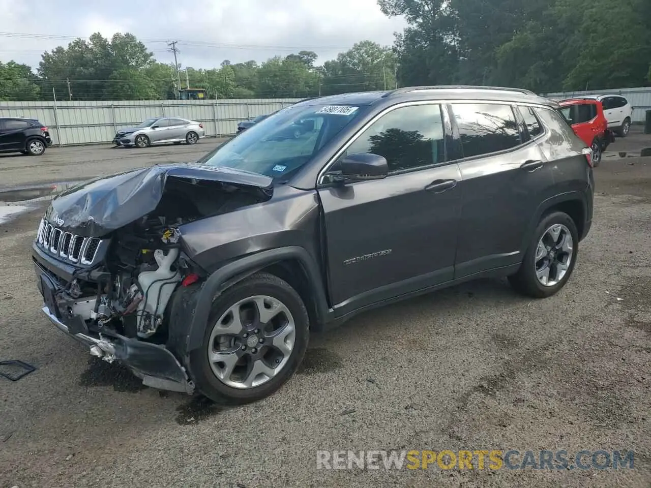 1 Photograph of a damaged car 3C4NJCCB8KT664554 JEEP COMPASS 2019