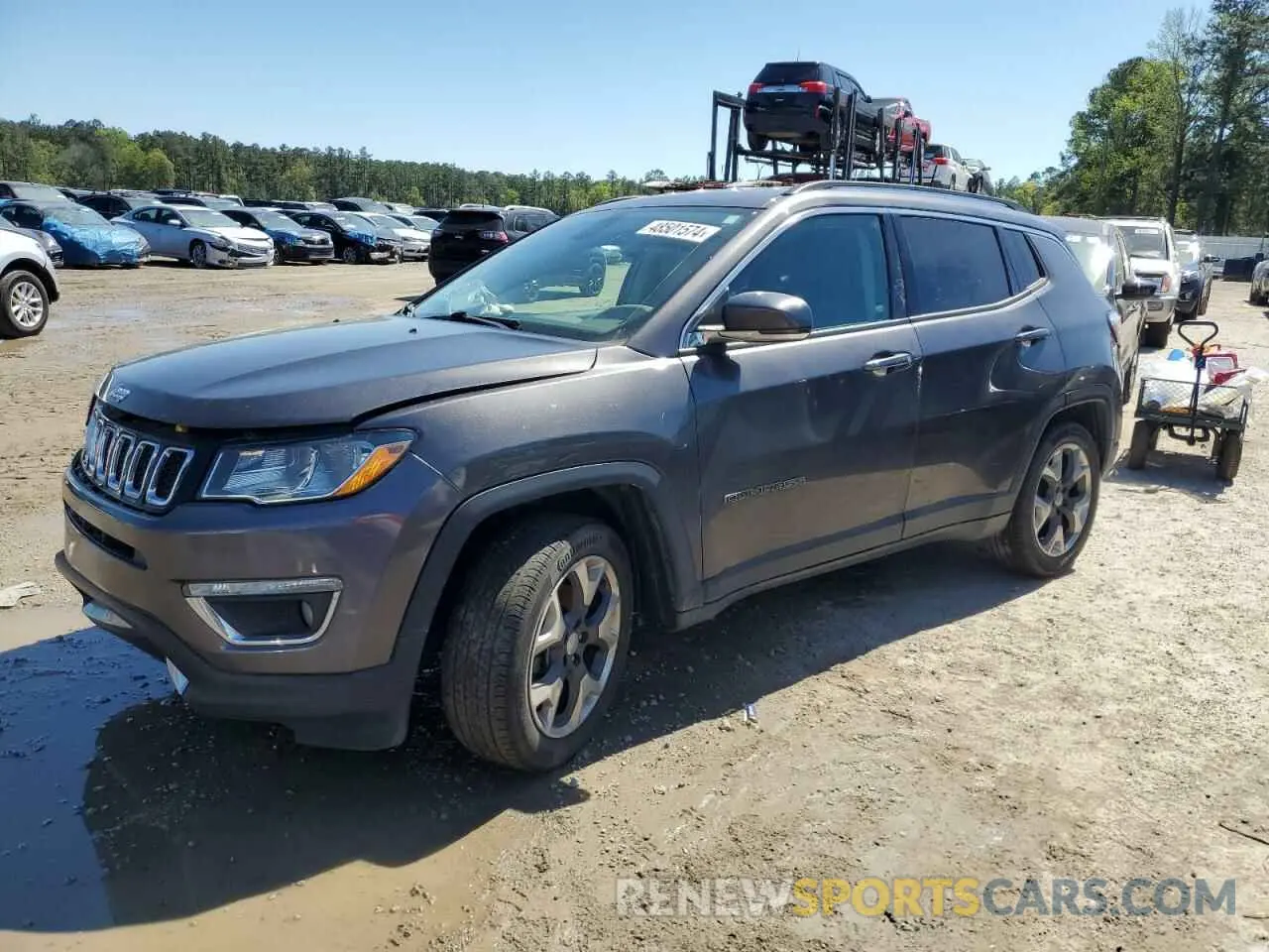 1 Photograph of a damaged car 3C4NJCCB9KT662358 JEEP COMPASS 2019