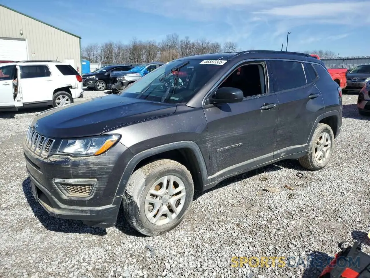 1 Photograph of a damaged car 3C4NJDAB2KT734946 JEEP COMPASS 2019