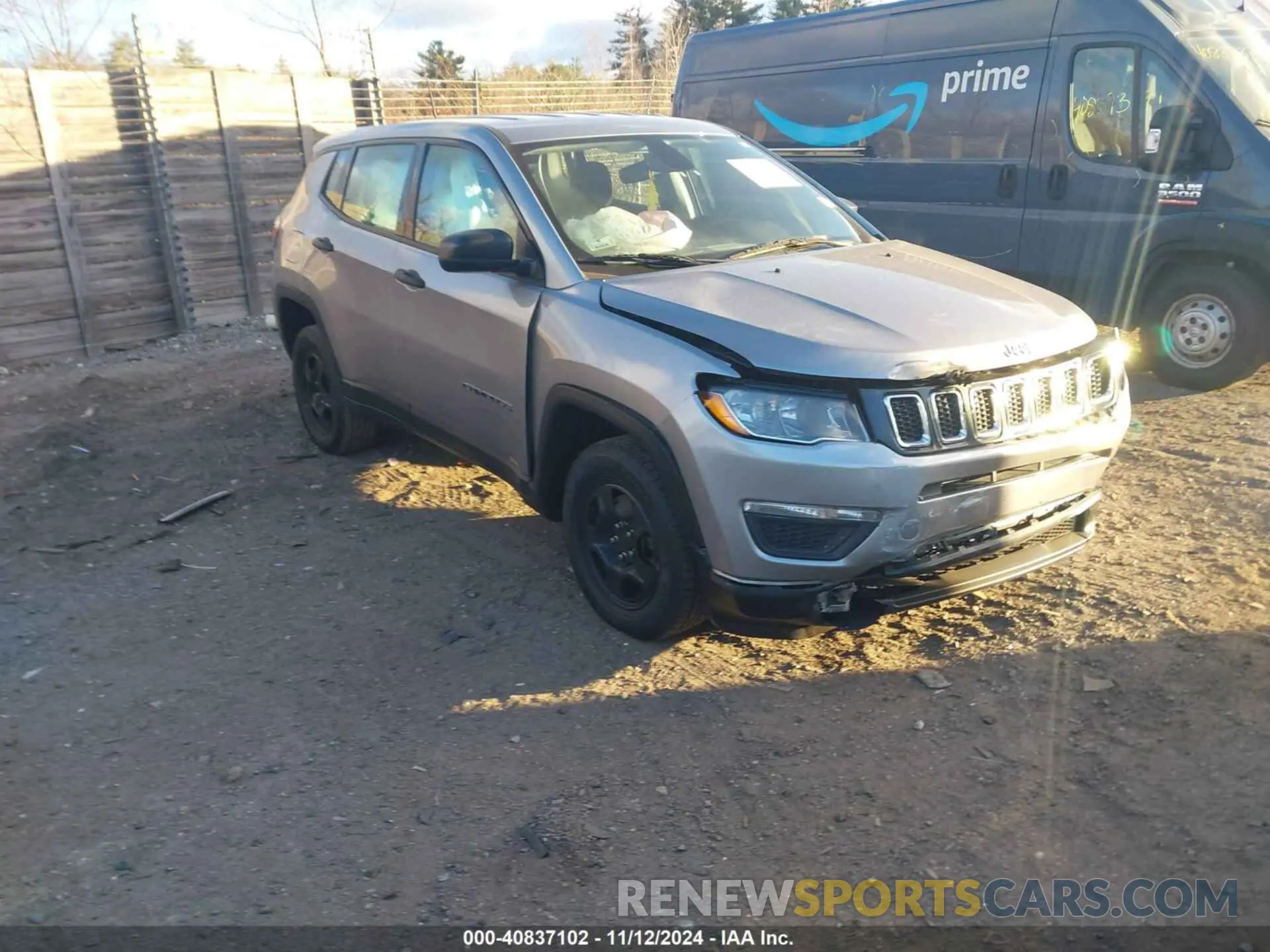 1 Photograph of a damaged car 3C4NJDAB3KT771519 JEEP COMPASS 2019
