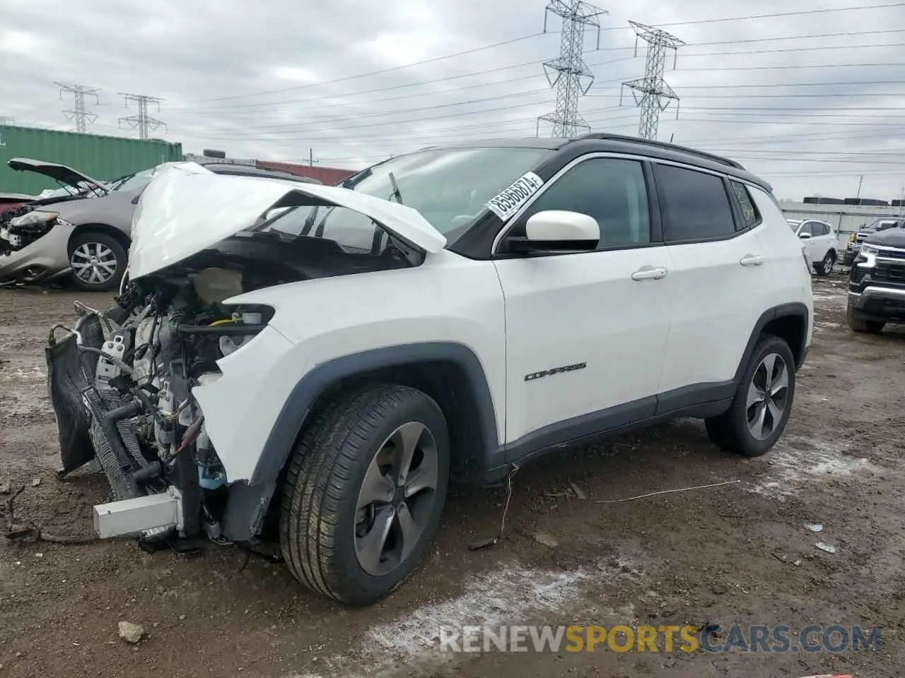 1 Photograph of a damaged car 3C4NJDBB2KT600968 JEEP COMPASS 2019
