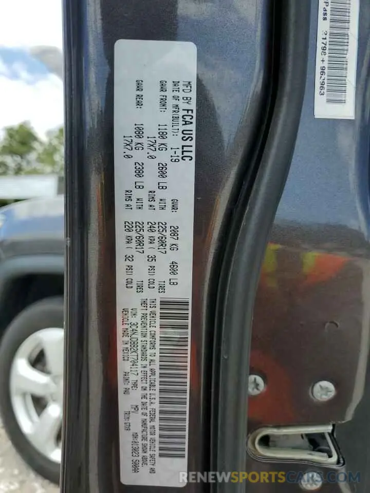 13 Photograph of a damaged car 3C4NJDBB2KT704117 JEEP COMPASS 2019