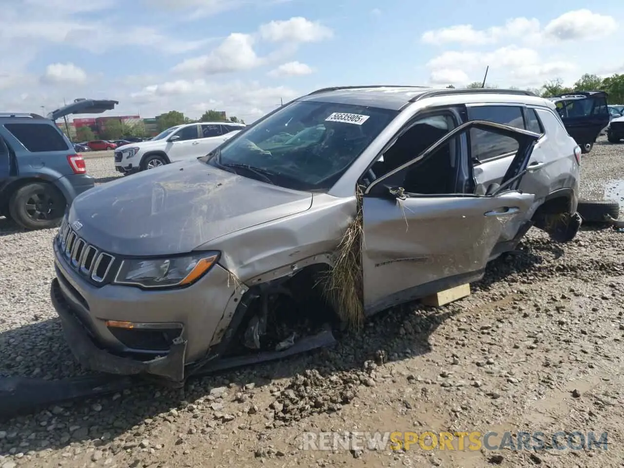 1 Photograph of a damaged car 3C4NJDBB4KT641523 JEEP COMPASS 2019