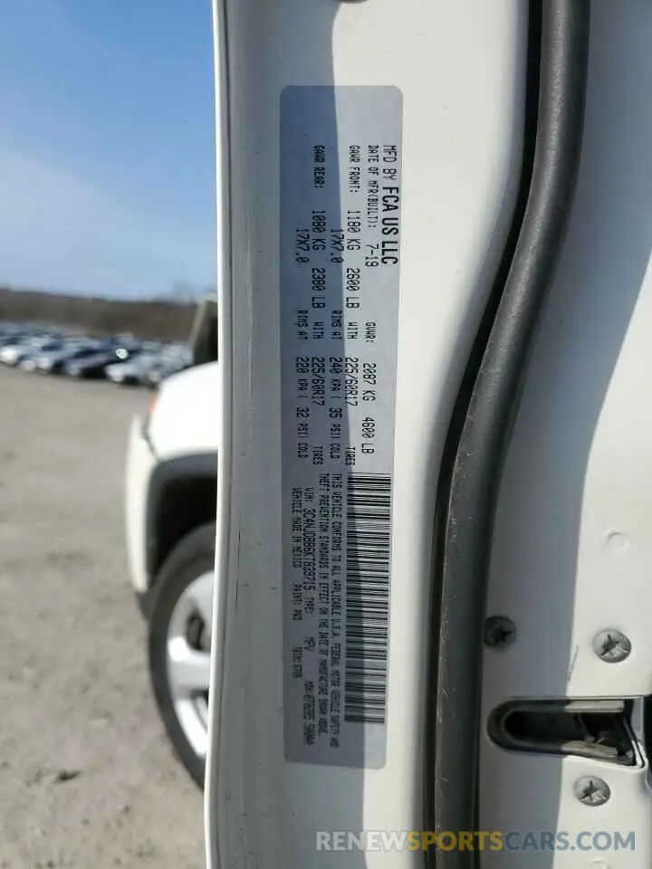 15 Photograph of a damaged car 3C4NJDBB6KT839715 JEEP COMPASS 2019