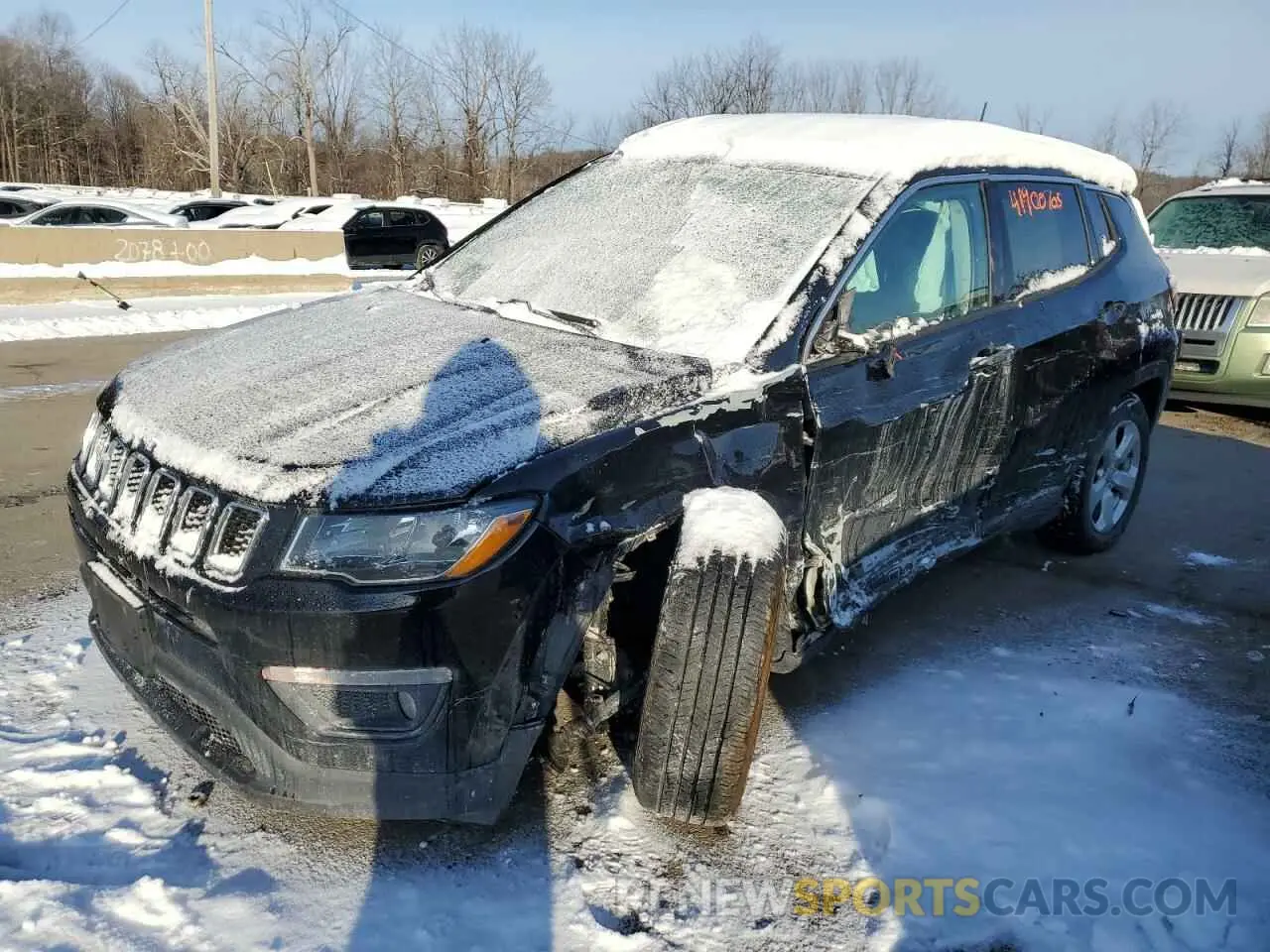 1 Photograph of a damaged car 3C4NJDBB7KT593595 JEEP COMPASS 2019
