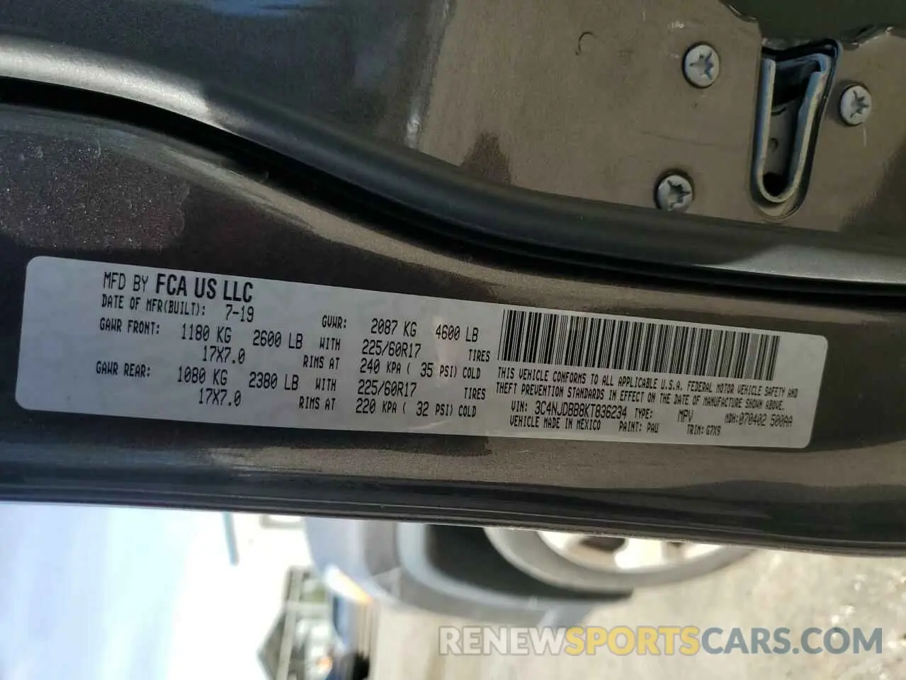 13 Фотография поврежденного автомобиля 3C4NJDBB8KT836234 JEEP COMPASS 2019