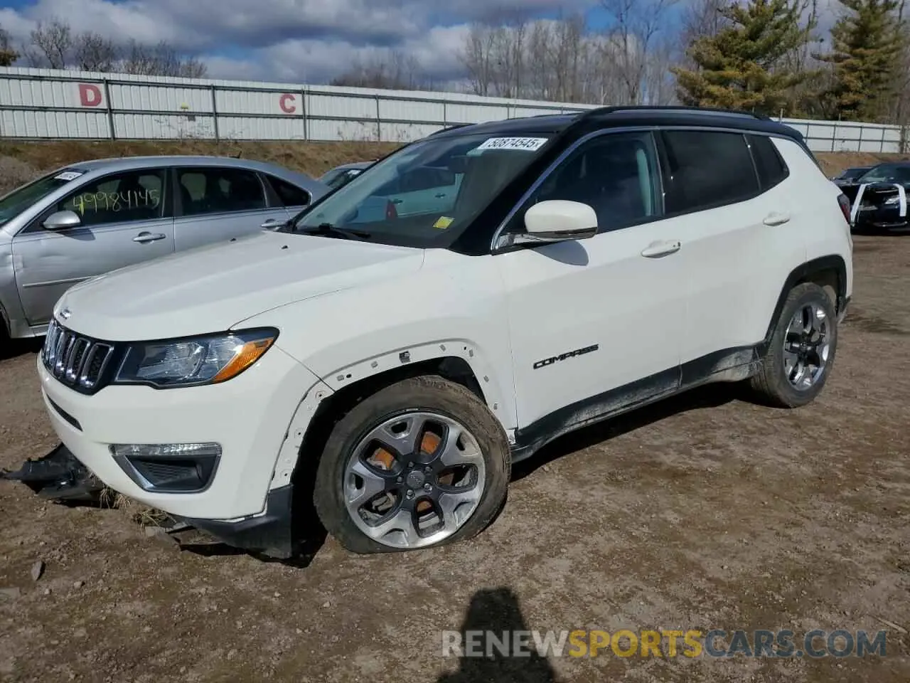 1 Photograph of a damaged car 3C4NJDCB0KT767487 JEEP COMPASS 2019