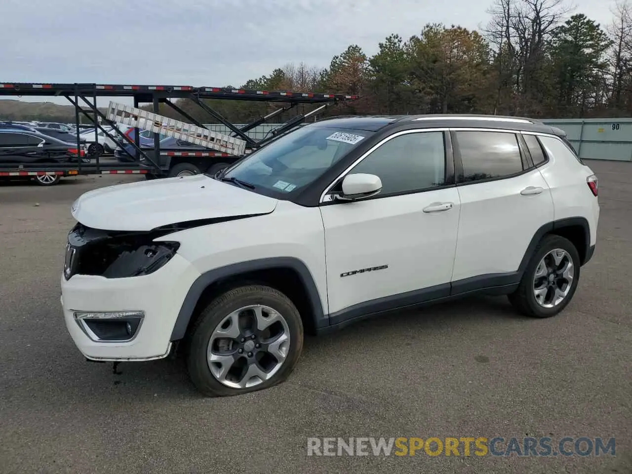 1 Photograph of a damaged car 3C4NJDCB2KT842044 JEEP COMPASS 2019