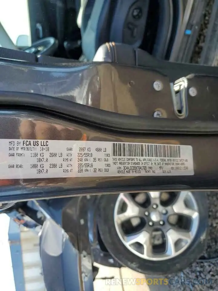 13 Фотография поврежденного автомобиля 3C4NJDCB5KT641769 JEEP COMPASS 2019