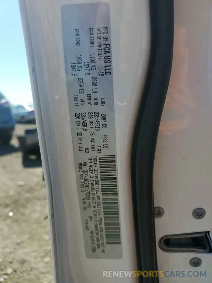 13 Photograph of a damaged car 3C4NJDCB5KT675503 JEEP COMPASS 2019