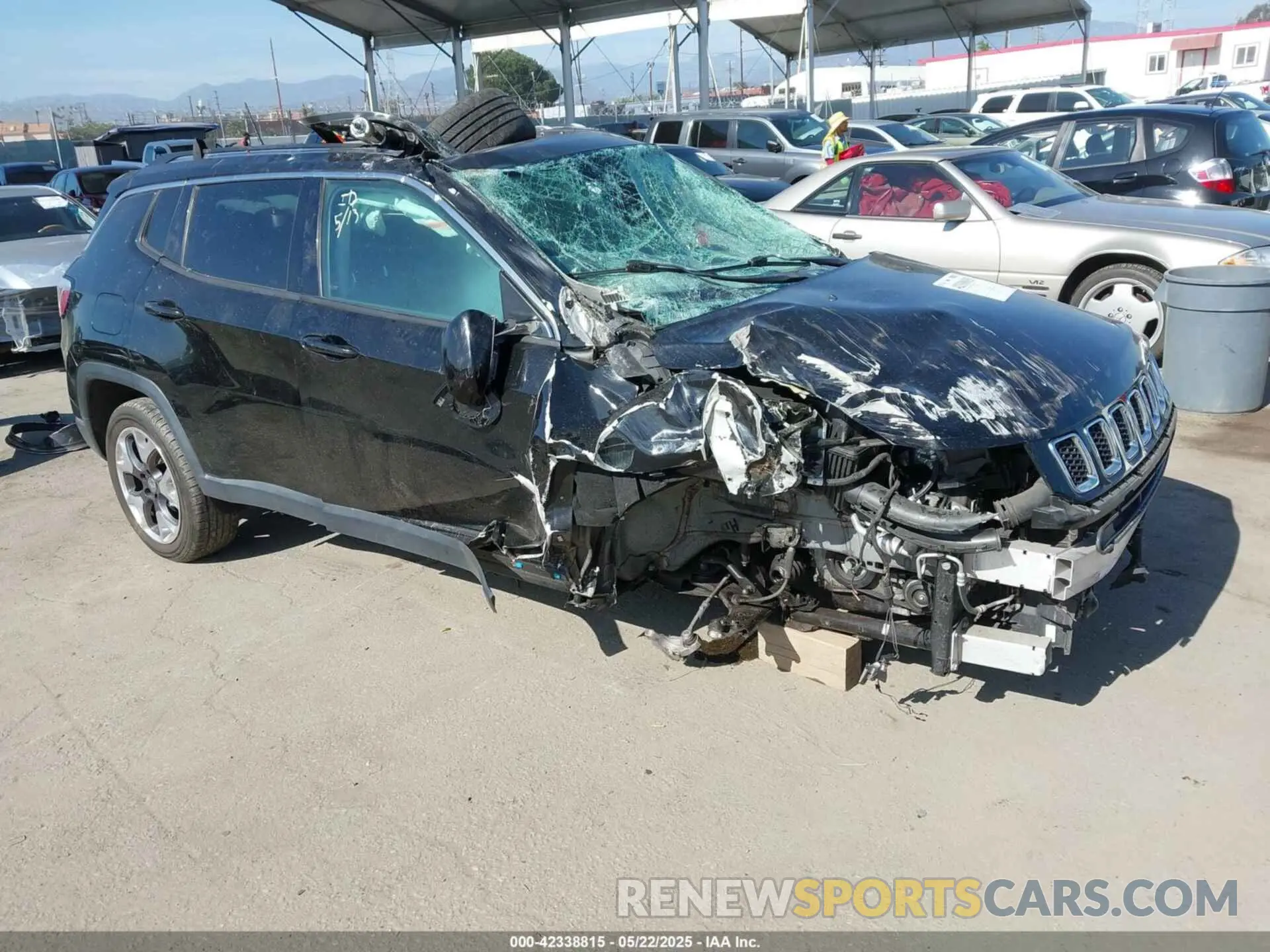 1 Photograph of a damaged car 3C4NJDCB6KT653901 JEEP COMPASS 2019