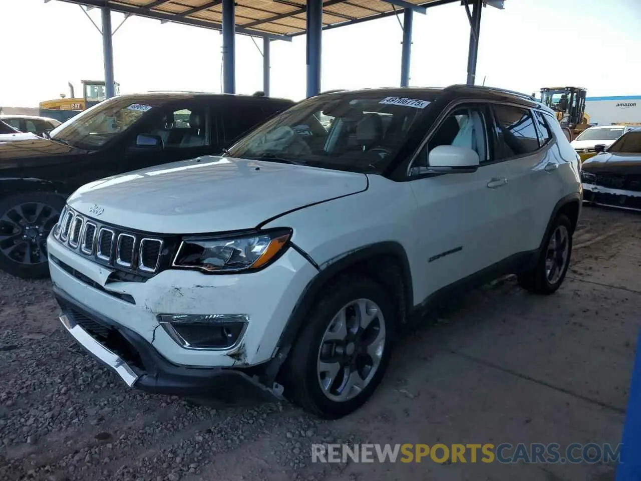 1 Photograph of a damaged car 3C4NJDCB6KT754971 JEEP COMPASS 2019