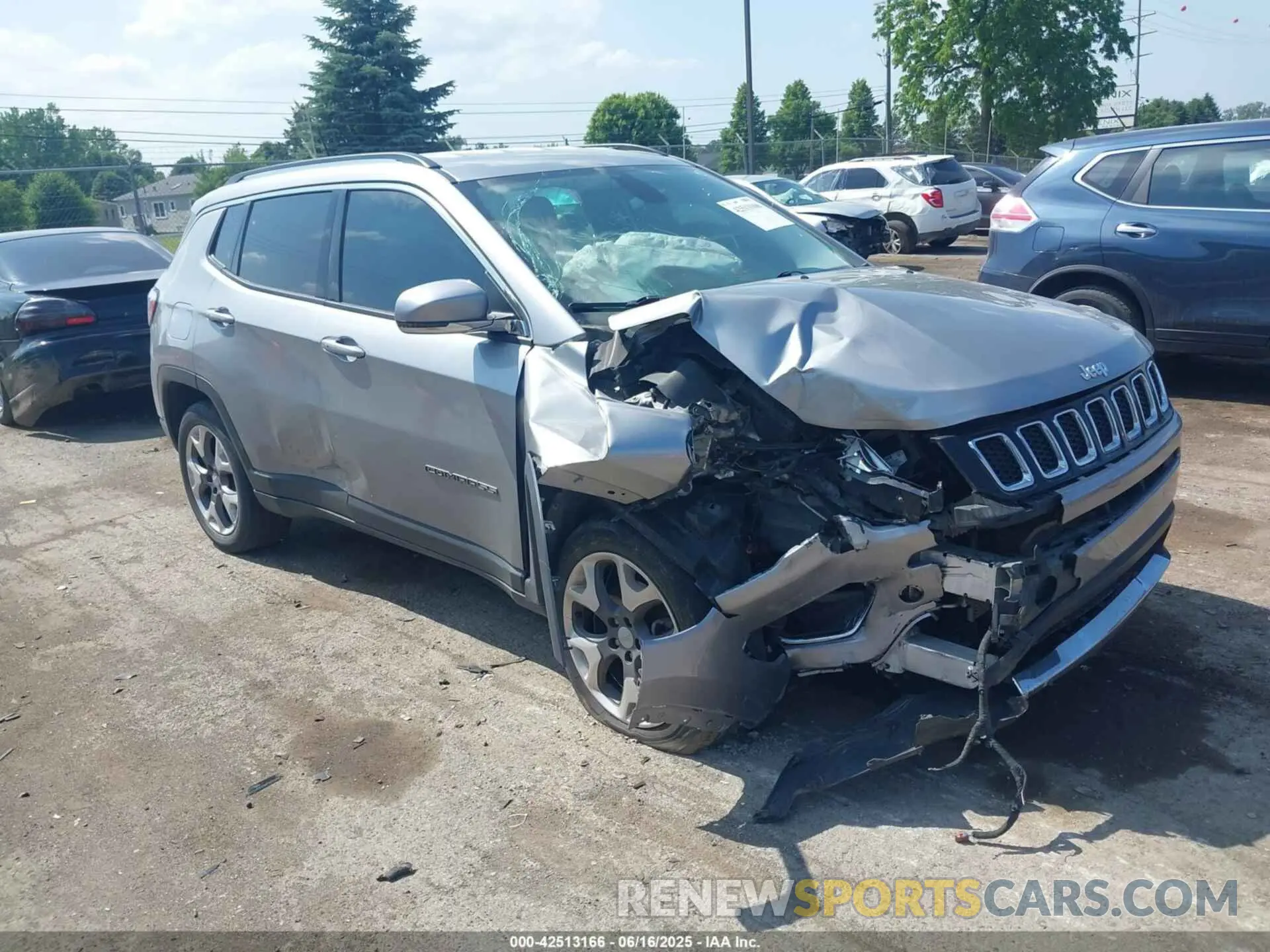 1 Photograph of a damaged car 3C4NJDCB6KT791082 JEEP COMPASS 2019