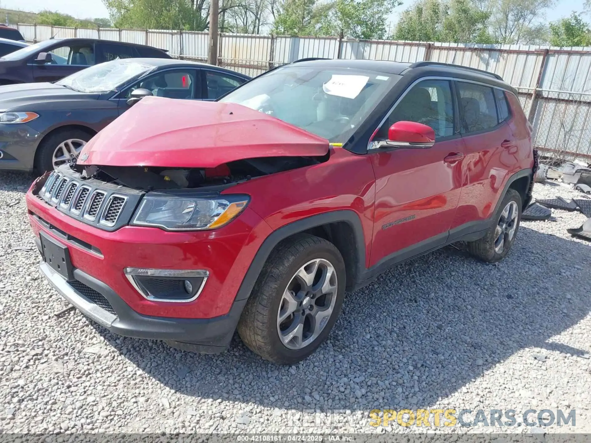 2 Photograph of a damaged car 3C4NJDCB7KT596110 JEEP COMPASS 2019