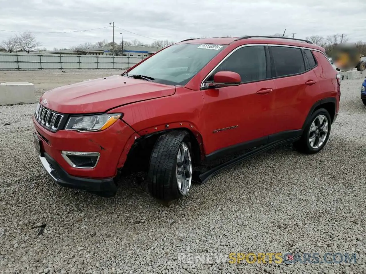 1 Photograph of a damaged car 3C4NJDCB7KT753215 JEEP COMPASS 2019
