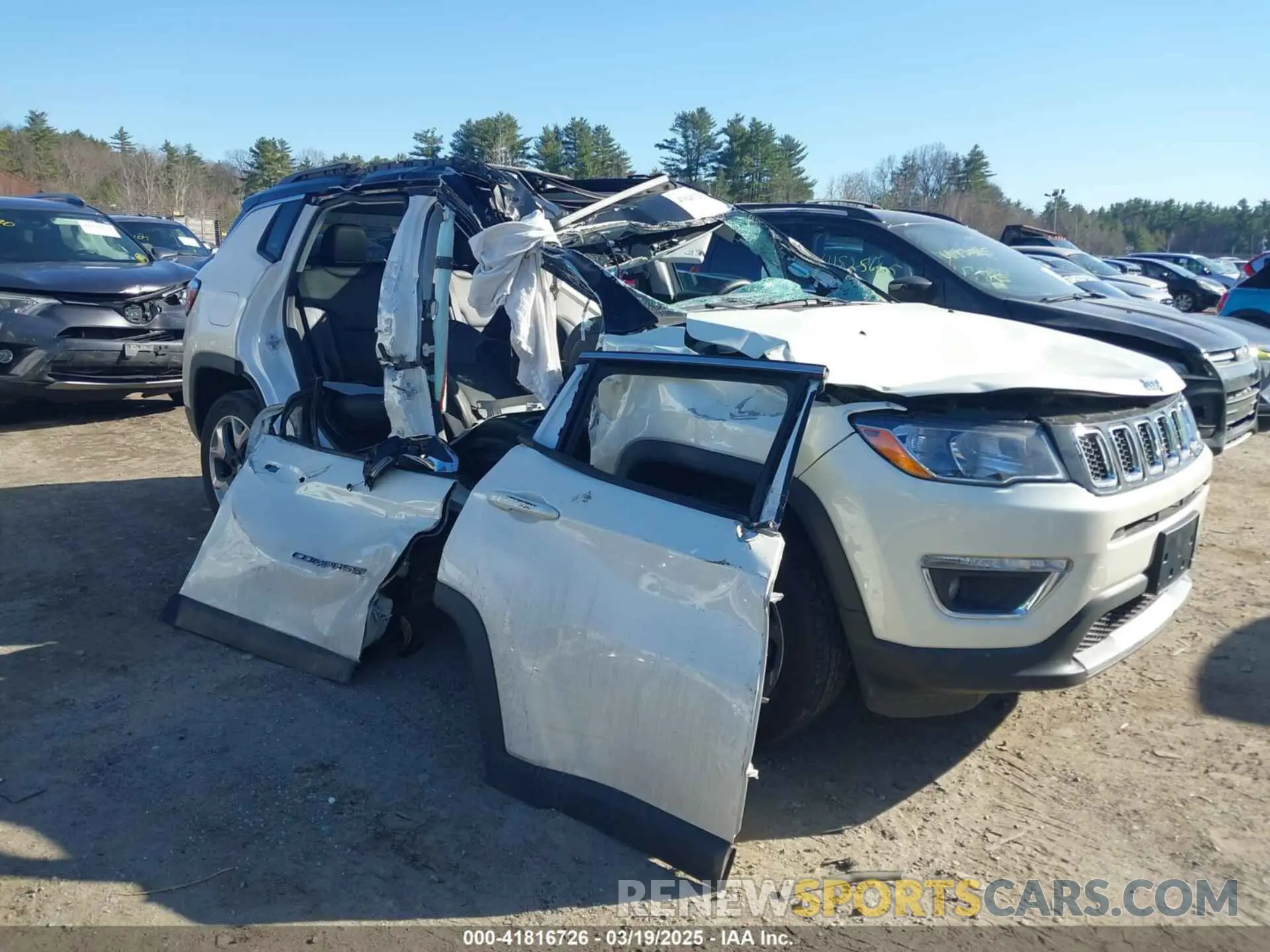1 Photograph of a damaged car 3C4NJDCB8KT594382 JEEP COMPASS 2019