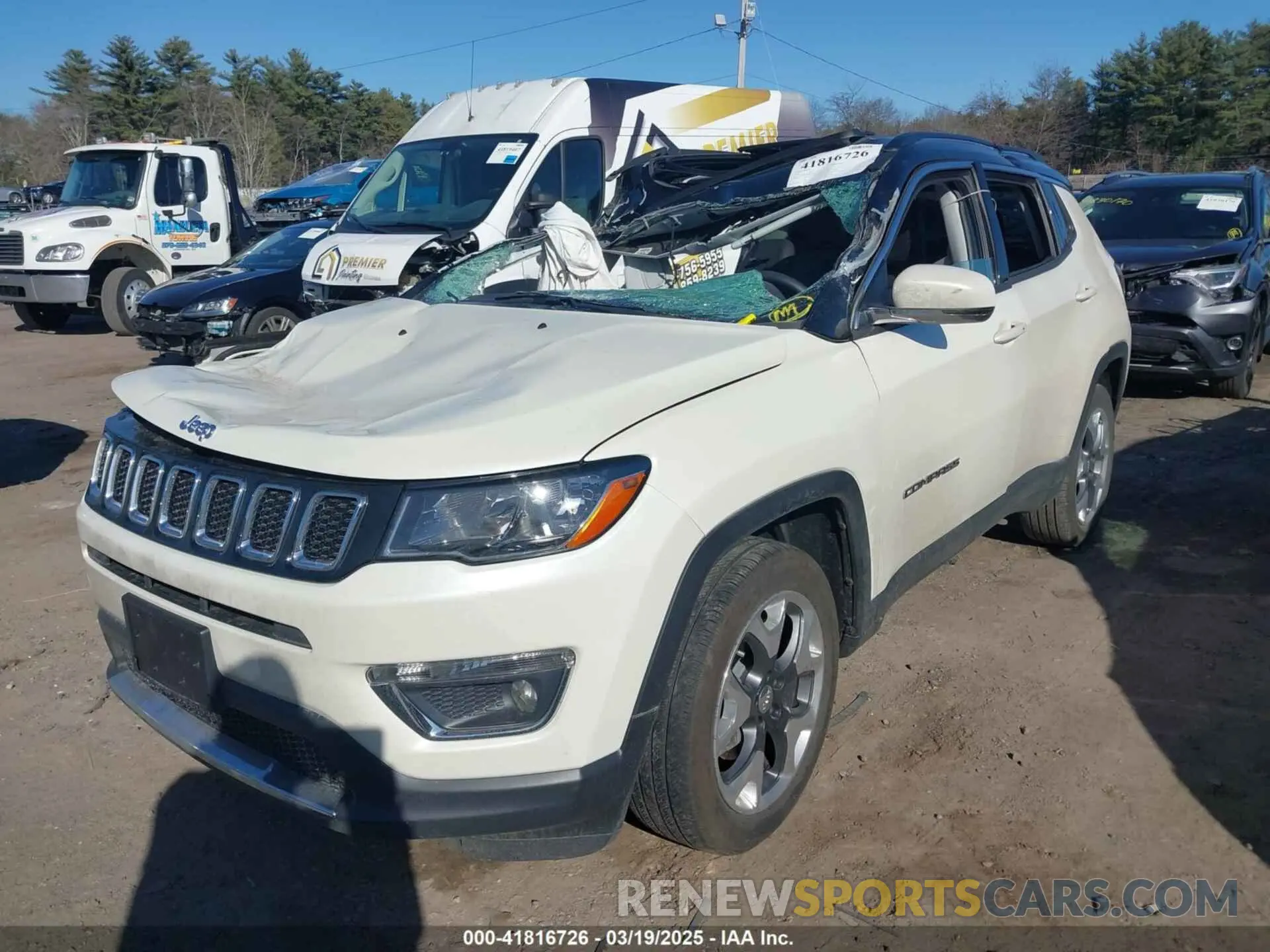 2 Photograph of a damaged car 3C4NJDCB8KT594382 JEEP COMPASS 2019