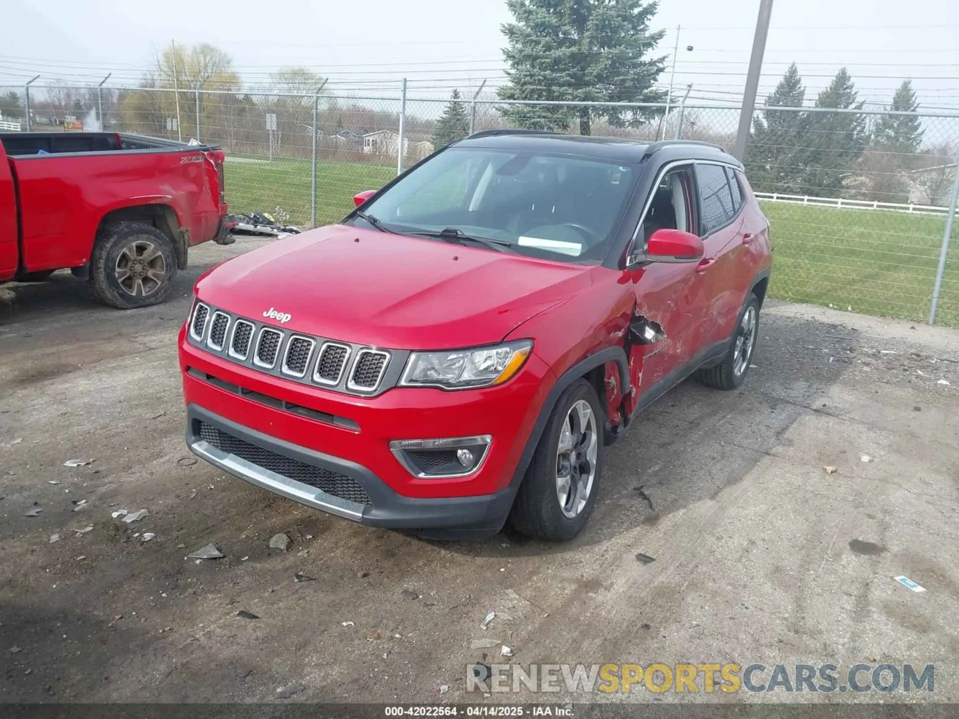 2 Photograph of a damaged car 3C4NJDCB8KT638591 JEEP COMPASS 2019