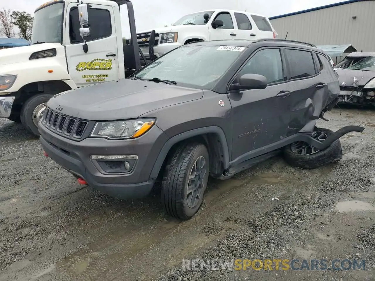 1 Photograph of a damaged car 3C4NJDDB1KT721827 JEEP COMPASS 2019
