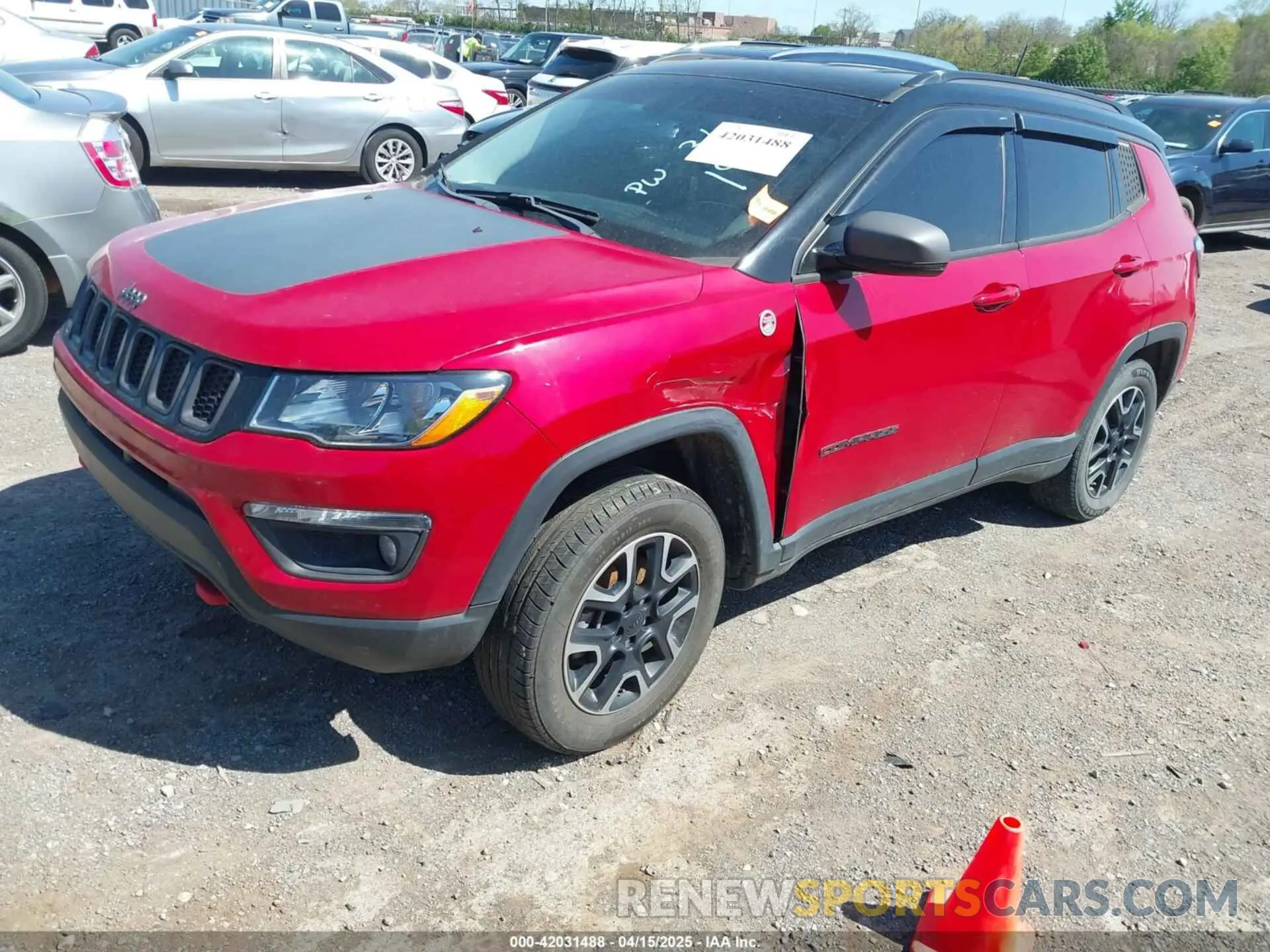 2 Photograph of a damaged car 3C4NJDDB7KT681947 JEEP COMPASS 2019