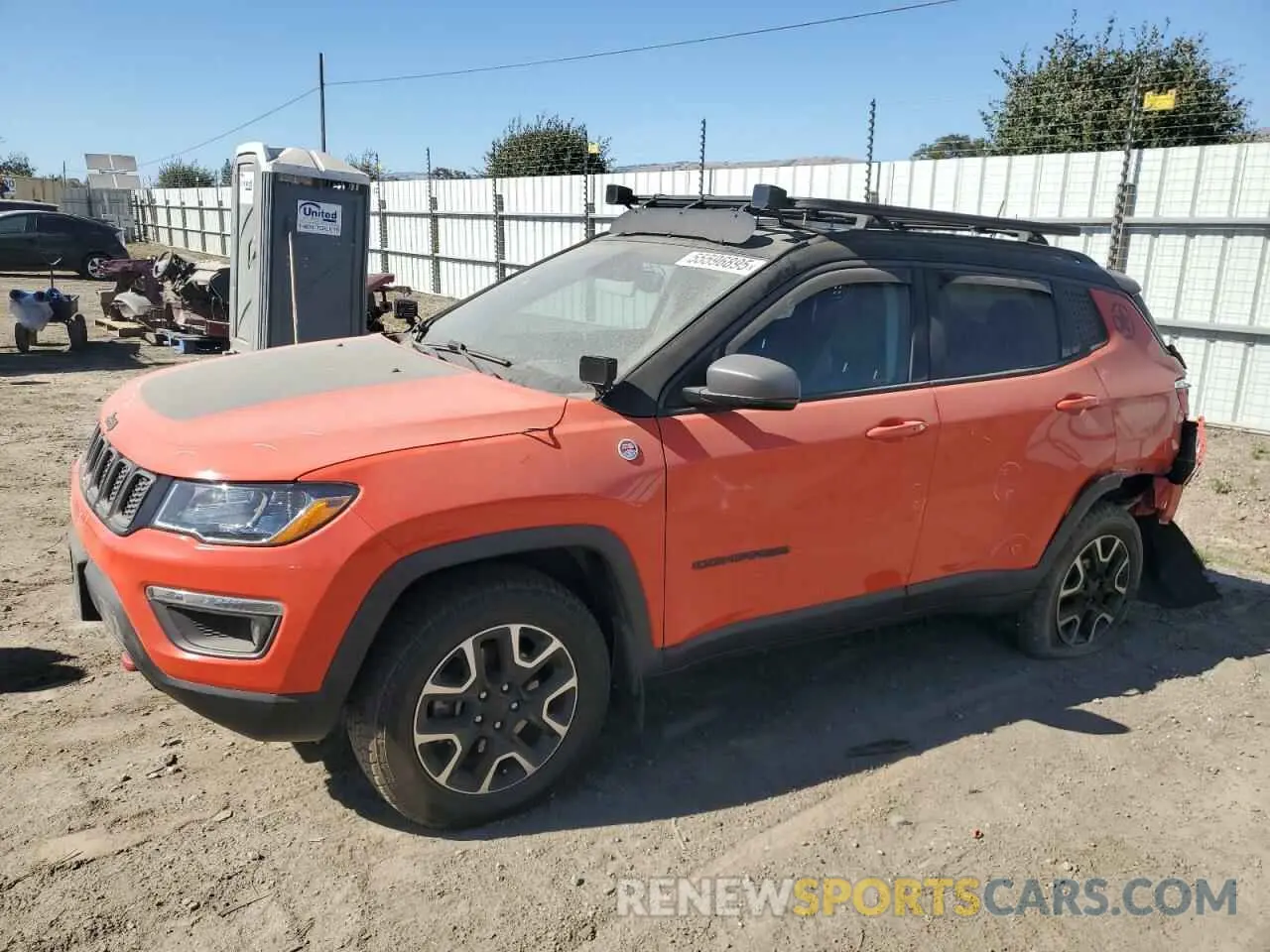1 Photograph of a damaged car 3C4NJDDB7KT795995 JEEP COMPASS 2019