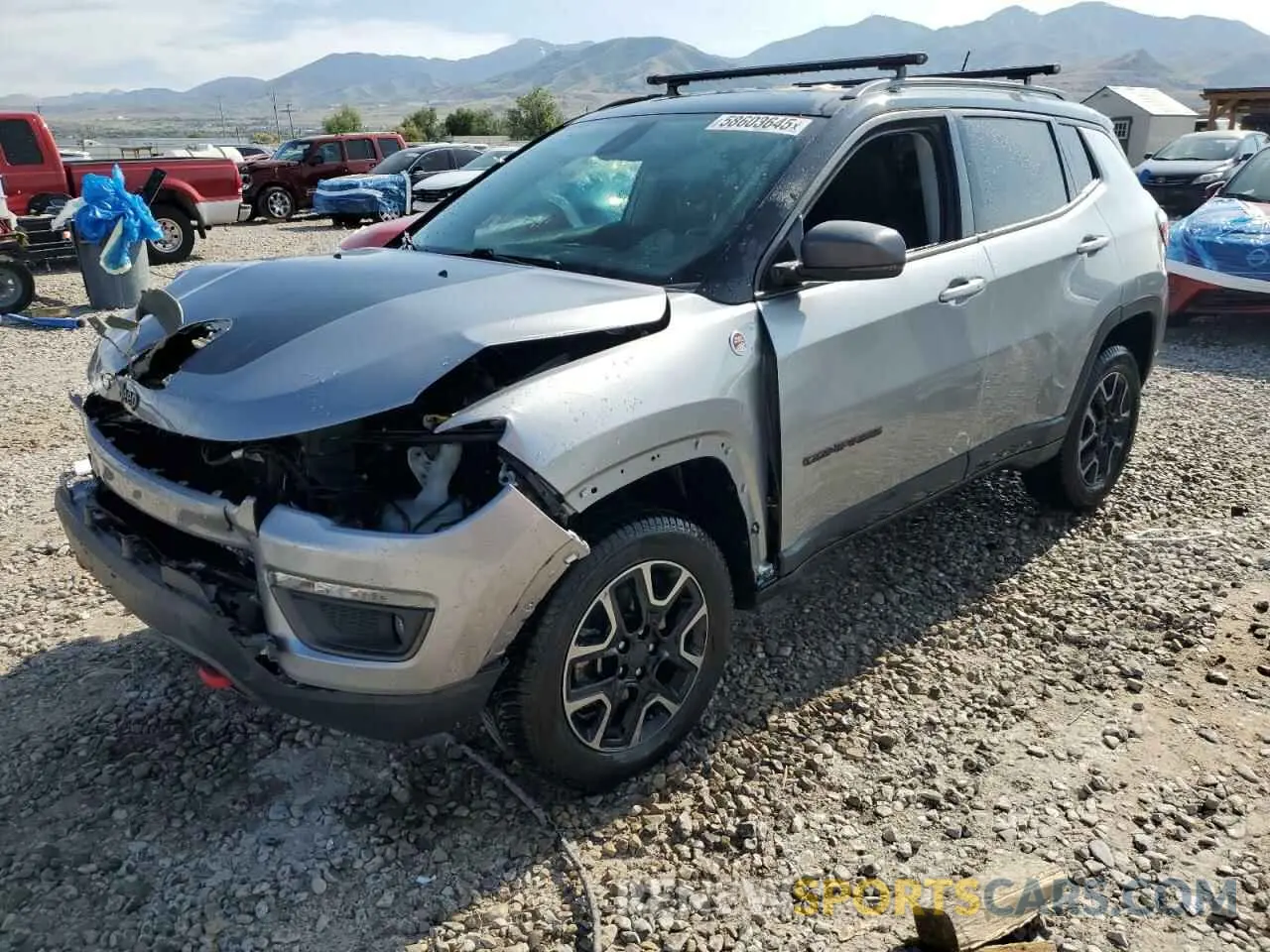 1 Photograph of a damaged car 3C4NJDDB9KT668858 JEEP COMPASS 2019