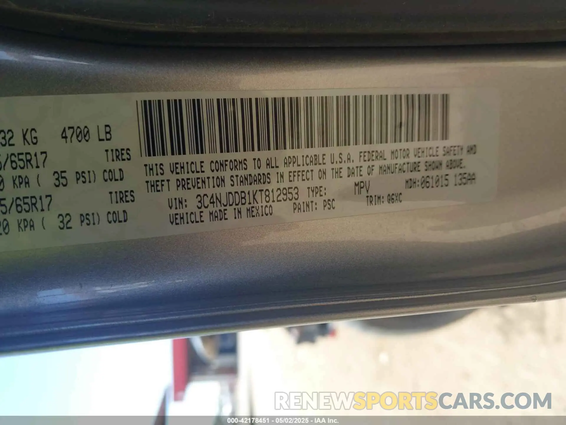 9 Photograph of a damaged car 3C4NJDDBXKT312953 JEEP COMPASS 2019