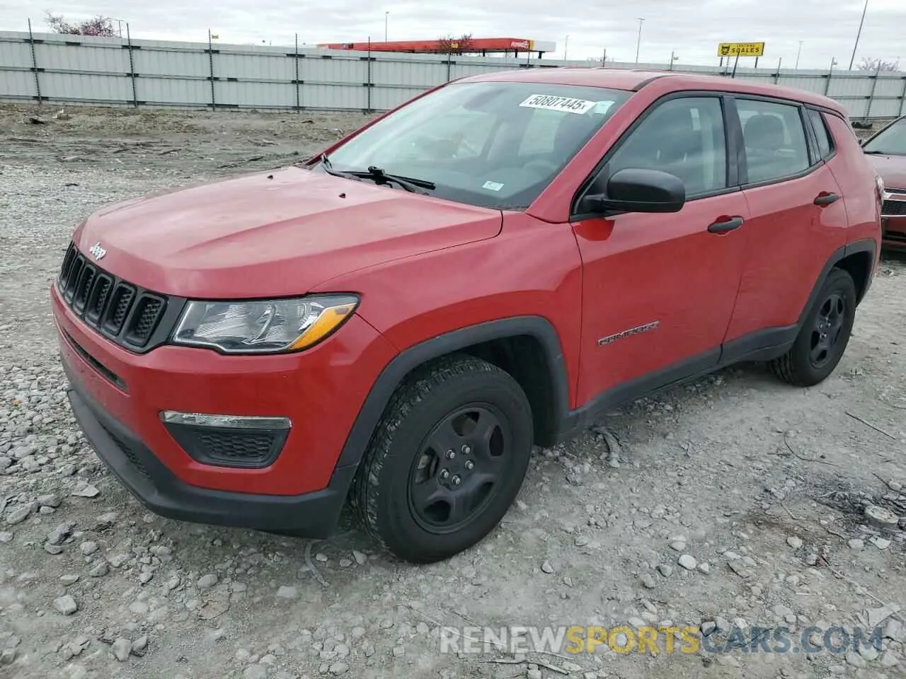 1 Photograph of a damaged car 3C4NJCABXLT166098 JEEP COMPASS 2020