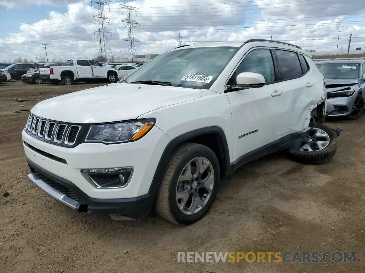 1 Фотография поврежденного автомобиля 3C4NJCCB2LT128992 JEEP COMPASS 2020