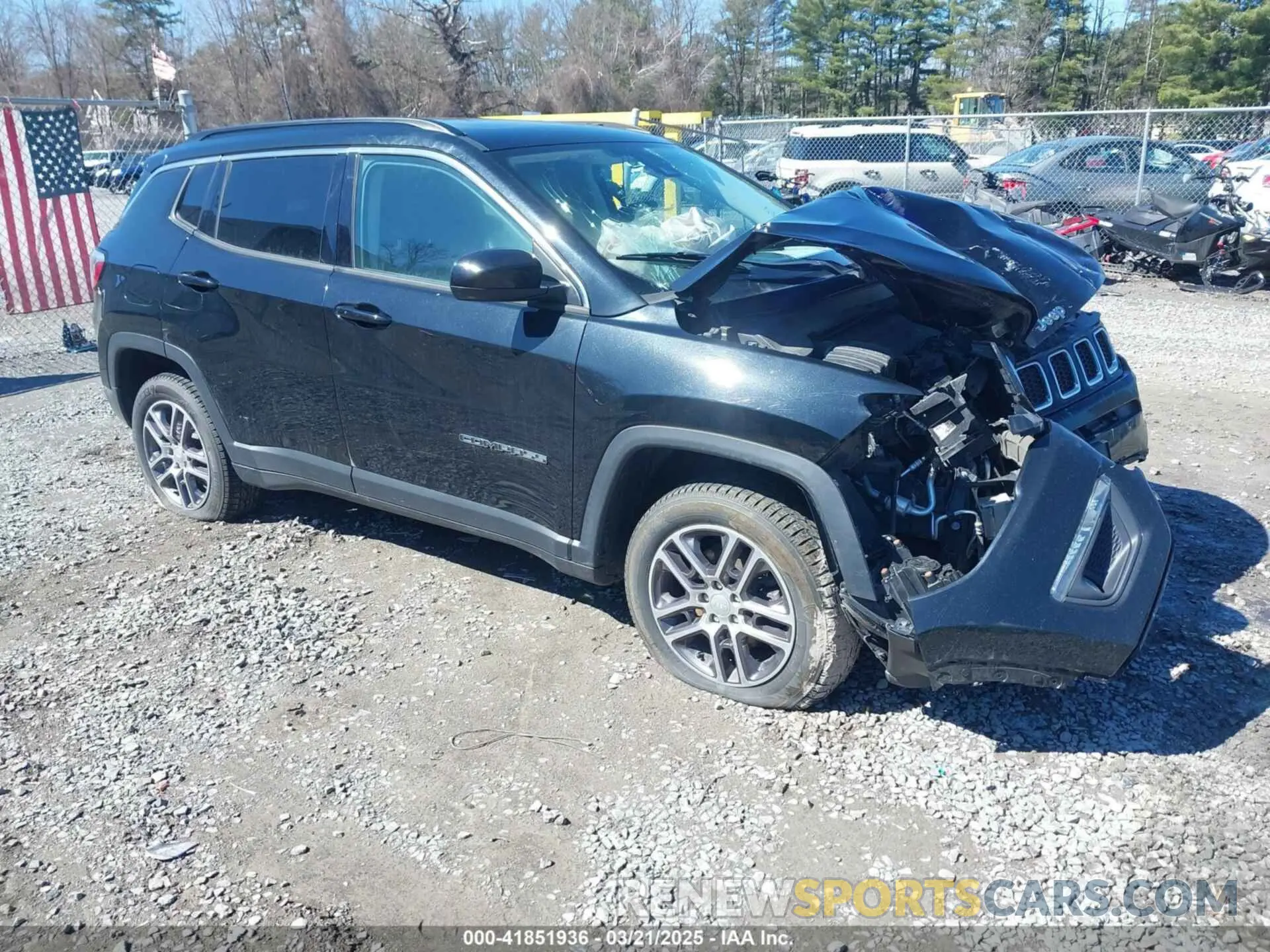 1 Photograph of a damaged car 3C4NJDBB5LT222386 JEEP COMPASS 2020