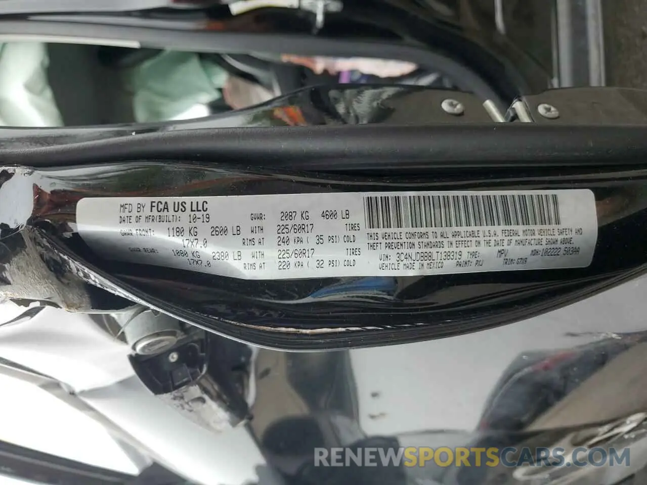 13 Фотография поврежденного автомобиля 3C4NJDBB8LT138319 JEEP COMPASS 2020
