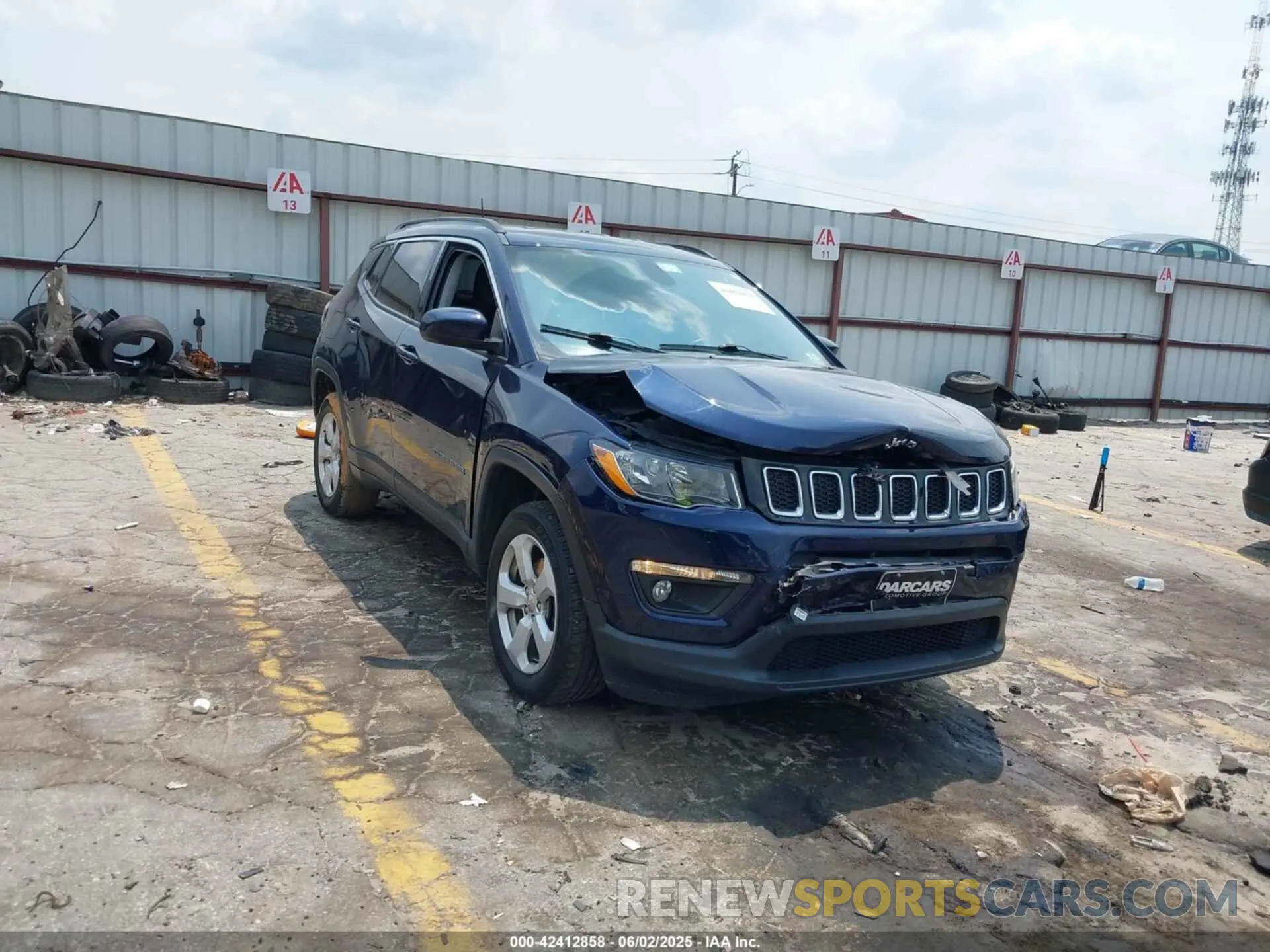 1 Photograph of a damaged car 3C4NJDBB8LT219613 JEEP COMPASS 2020