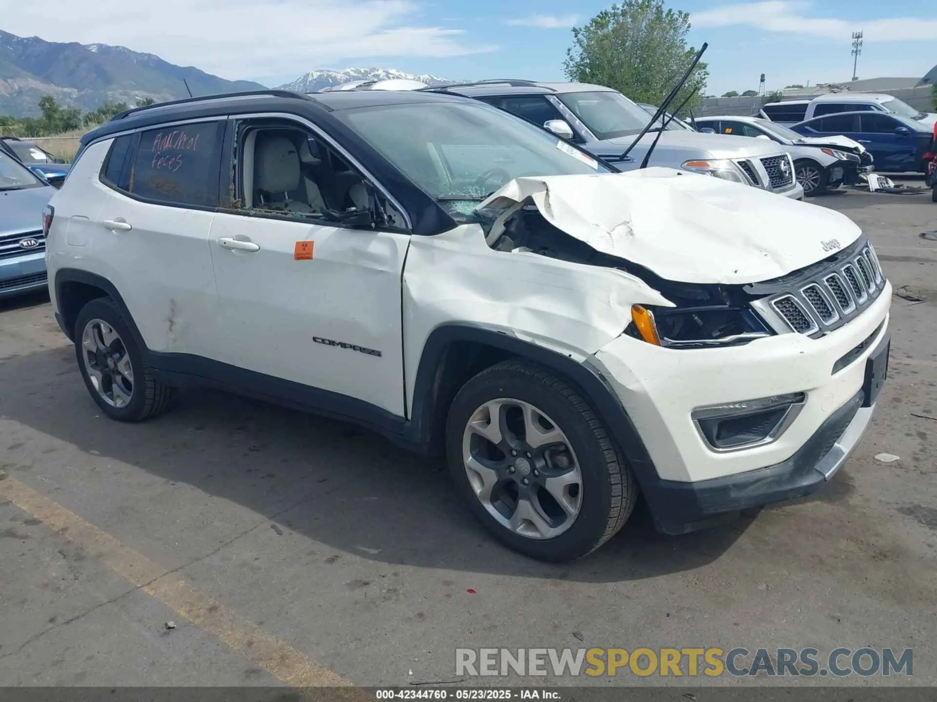 1 Photograph of a damaged car 3C4NJDCB4LT122066 JEEP COMPASS 2020