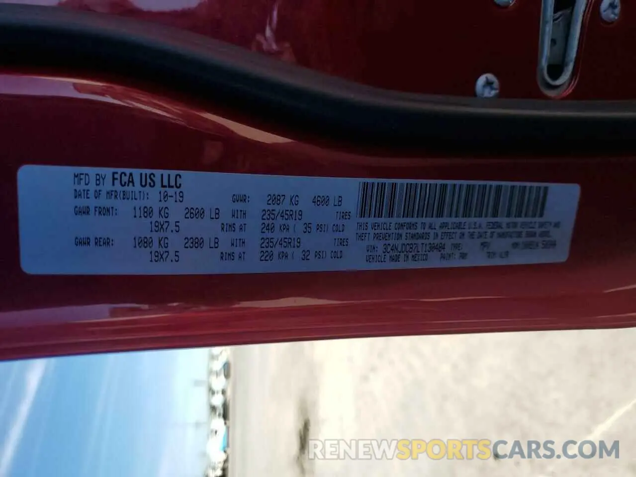 13 Фотография поврежденного автомобиля 3C4NJDCB7LT130484 JEEP COMPASS 2020