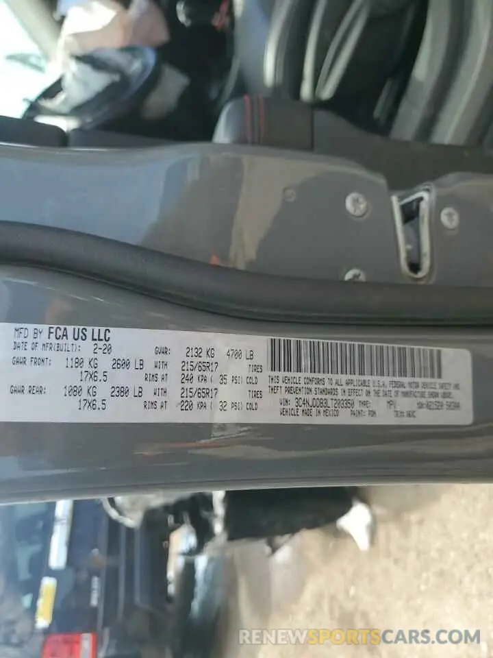 14 Photograph of a damaged car 3C4NJDDB3LT203350 JEEP COMPASS 2020