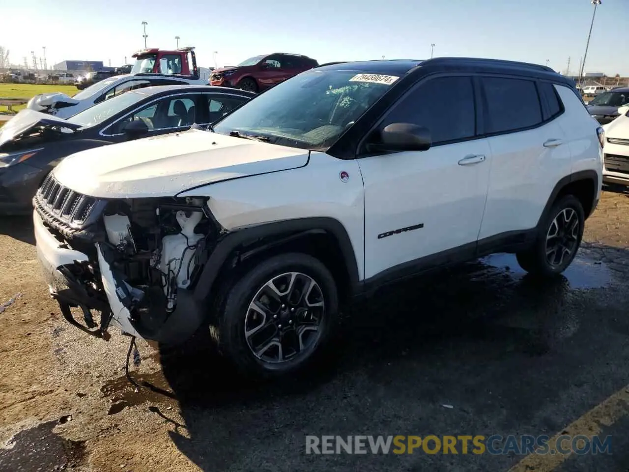 1 Photograph of a damaged car 3C4NJDDB8LT124126 JEEP COMPASS 2020